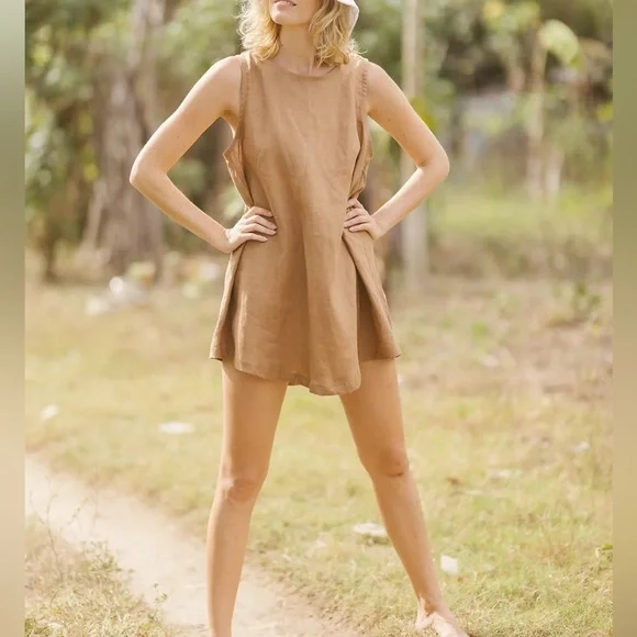 Opia 100% Linen Shift Dress - Picture 6 of 6